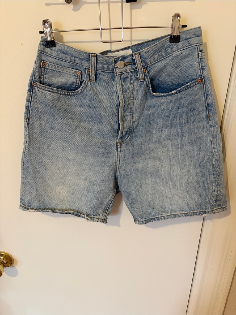 Aritzia Denim Forum Light Blue Joni Loose Long Short Size 28